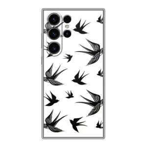 Чохол з пташками на Samsung Galaxy S22 Ultra (VPrint) (Ластівки)