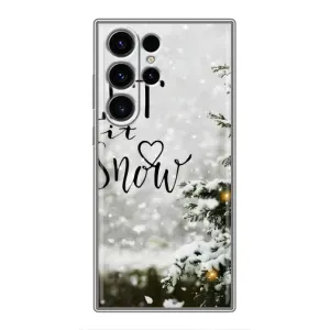 Новорічні, Святкові Чохли для Samsung Galaxy S22 Ultra - 2024 год (Let it snow)
