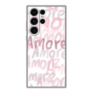Чохол з розовим принтом для Samsung Galaxy S22 Ultra (Аморе любов)