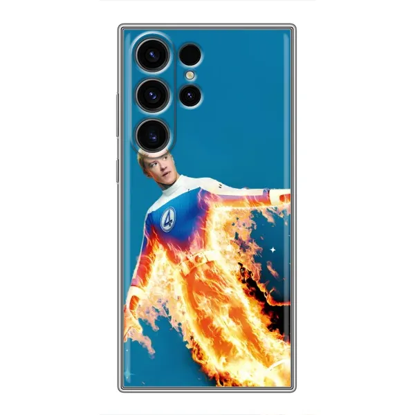 Чехол с принтом «Человек-факел в огне» для Samsung Galaxy S22 Ultra Чехол с принтом «Человек-факел в огне» для Samsung Galaxy S22 Ultra