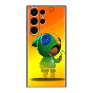Чехол для Samsung Galaxy S22 Ultra Бравл Старс (VPrint) (Мальчик Леон)