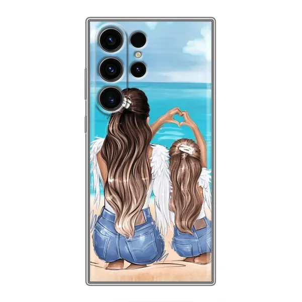 Чохол з принтом «Мама з донькою» для Samsung Galaxy S22 Ultra