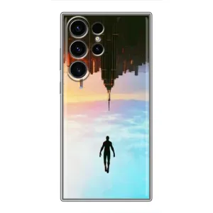 Чехол с человеком пауком для Samsung Galaxy S22 Ultra - (AlphaPrint) (Паук человек)