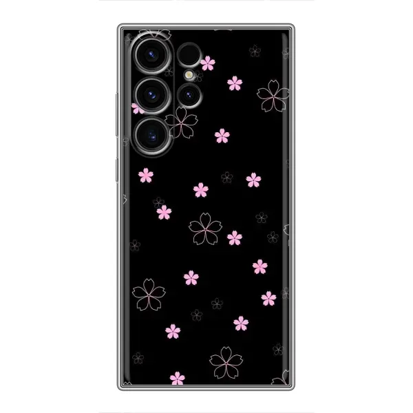 Чехол с принтом «Розовые цветы на черном» для Samsung Galaxy S22 Ultra Чехол с принтом «Розовые цветы на черном» для Samsung Galaxy S22 Ultra