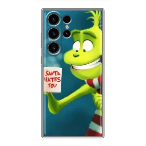 Різдвяні Чохли для Samsung Galaxy S22 Ultra (VPrint) (Зелений Грінч)