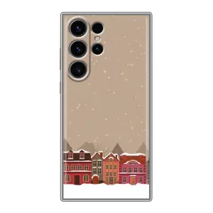 Новорічні, Святкові Чохли для Samsung Galaxy S22 Ultra - 2024 год (Зимове місто)