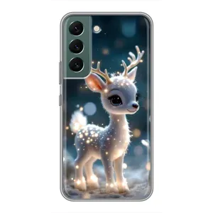 Яскравий чохол для Samsung Galaxy S22 з Зимові Оленята (Блискуче оленятко)