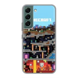 Чохол Майнкрафт на Samsung Galaxy S22 (AlphaPrint) Minecraft (фон Minecraft)