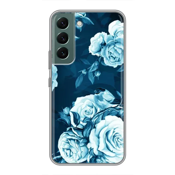 Чехол с принтом «Голубые Бутоны» для Samsung Galaxy S22