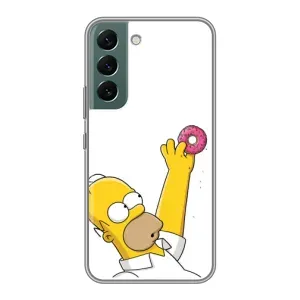 Чjхол з Сімпсонами для Samsung Galaxy S22 (VPrint) (Гомер з пончиком)