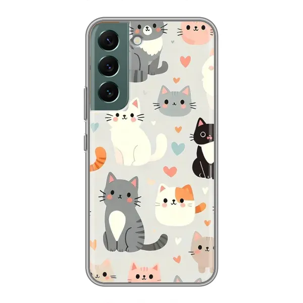 Чехол с принтом «Коллаж котов» для Samsung Galaxy S22