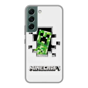 Чохол Майнкрафт на Samsung Galaxy S22 (AlphaPrint) Minecraft (кріпер Майнкрафт)
