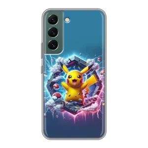 Чохол з Пікачу на Samsung Galaxy S22 (Лого Пікачу)