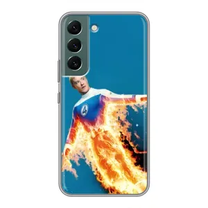 Чохол з принтом Фантастична четвірка для Samsung Galaxy S22 (Людина-факел у вогні)