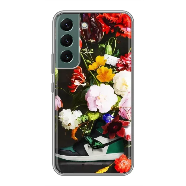 Чехол с принтом «Nike цветы» для Samsung Galaxy S22