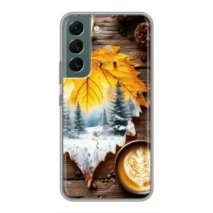 Чехол с принтом «Осенне-зимний кофе» для Samsung Galaxy S22