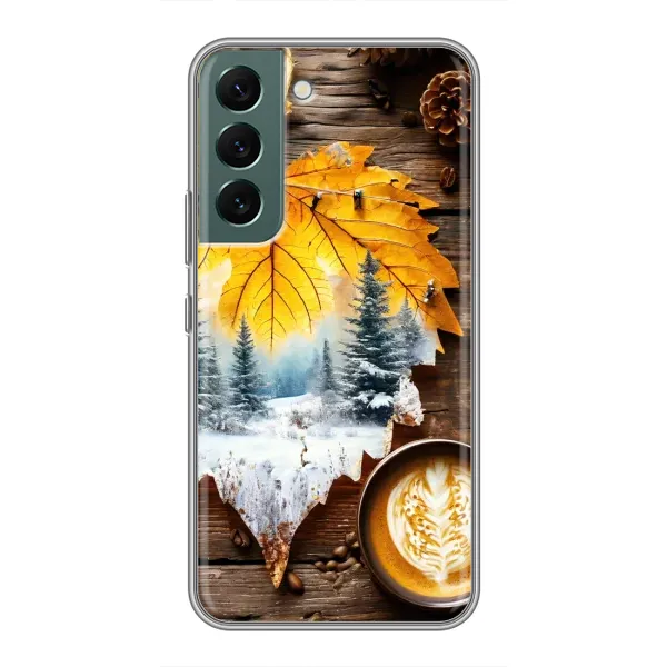 Чехол с принтом «Осенне-зимний кофе» для Samsung Galaxy S22 Чехол с принтом «Осенне-зимний кофе» для Samsung Galaxy S22
