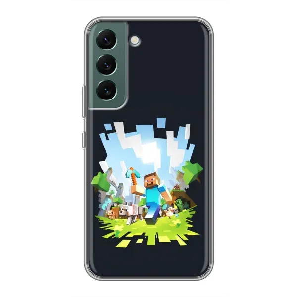 Чехол с принтом «персонажи Minecraft» для Samsung Galaxy S22