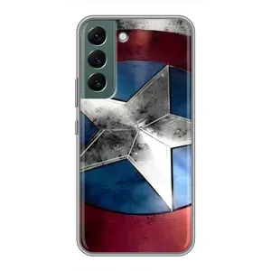 Чохол МАРВЕЛ для Самсунг Гелексі S22 (AlphaPrint) (Щит Капітана Америки)
