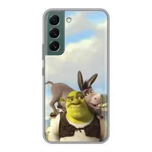 Чохол з мультфільмом Шрек на Samsung Galaxy S22 (Шрек та Осел)