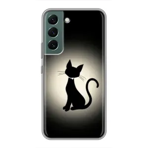 Чохол з принтом для Samsung Galaxy S22 (AlphaPrint) Модні коти (Силует котика)