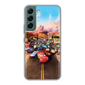 Силіконовий чохол Маквін для Samsung Galaxy S22 (Тачки на трасі)