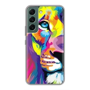 Чохол з картинкою ЛЕВ для Samsung Galaxy S22 (VPrint) (Яскравий Лев)