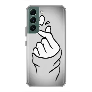 Чохол з принтом для Samsung Galaxy S22 (AlphaPrint - Знак сердечка) (Значок Love)