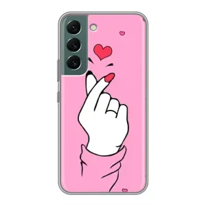 Чохол з принтом для Samsung Galaxy S22 (AlphaPrint - Знак сердечка) (Знак Love)