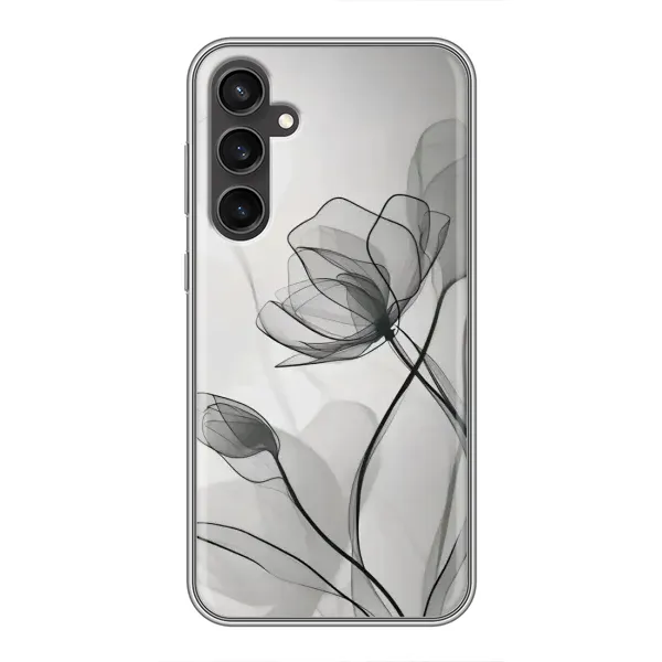 Чохол з принтом «Чорні квіти» для Samsung Galaxy S23 FE