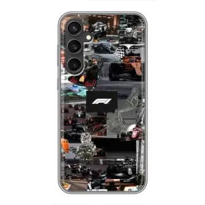 Чехол Формула1 на Samsung Galaxy S23 FE (Гоночный коллаж Ф1)