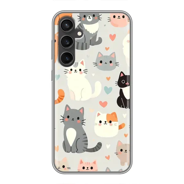 Чехол с принтом «Коллаж котов» для Samsung Galaxy S23 FE