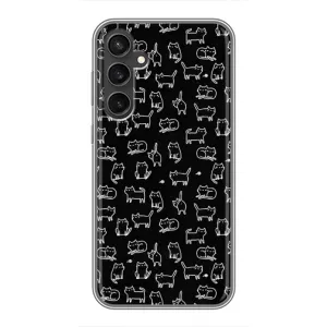 Чехол с принтом для Samsung Galaxy S23 FE (AlphaPrint) Модные коты (Меленькие котики)
