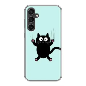 Чехол с принтом для Samsung Galaxy S23 FE (AlphaPrint) Модные коты (Падающий кот)