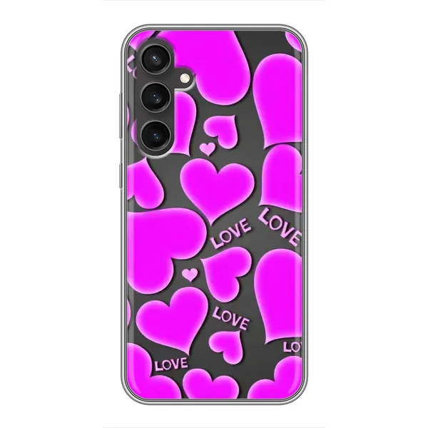 Чохол з принтом «Pink hearts» для Samsung Galaxy S23 FE Чохол з принтом «Pink hearts» для Samsung Galaxy S23 FE