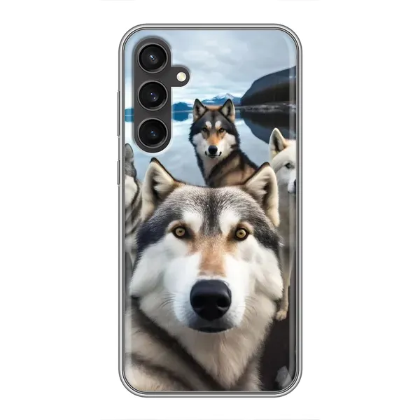 Чехол с принтом «Селфи ХАски» для Samsung Galaxy S23 FE Чехол с принтом «Селфи ХАски» для Samsung Galaxy S23 FE