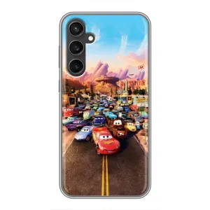 Силиконовый чехол Маквин для Samsung Galaxy S23 FE (Тачки на трассе)