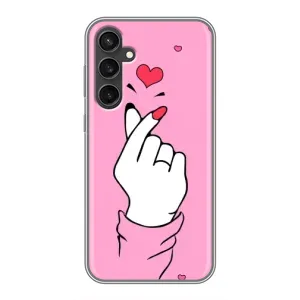 Чехол с принтом для Samsung Galaxy S23 FE (AlphaPrint - Знак сердечка) (Знак Love)