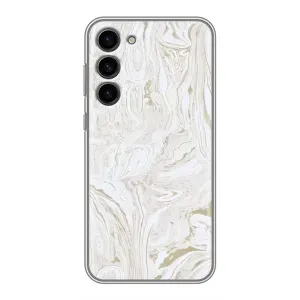 Мраморный чехол на Samsung Galaxy S23 Plus (VPrint) (Белый мрамор)