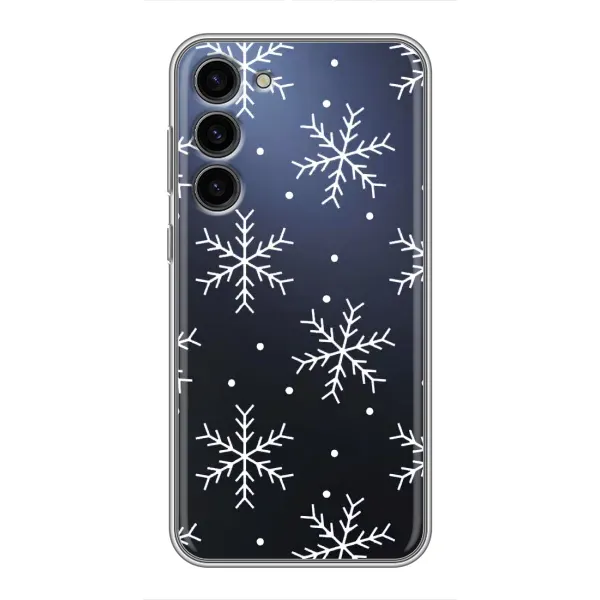 Чехол с принтом «Белые снежинки» для Samsung Galaxy S23 Plus
