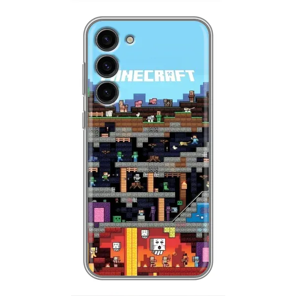 Чохол з принтом «фон Minecraft» для Samsung Galaxy S23 Plus