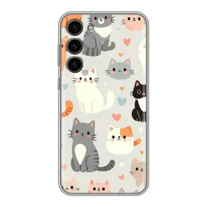 Чехол с рисунком кот на Samsung Galaxy S23 Plus (Коллаж котов)