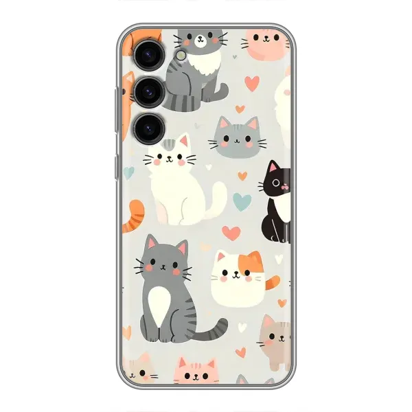 Чехол с принтом «Коллаж котов» для Samsung Galaxy S23 Plus Чехол с принтом «Коллаж котов» для Samsung Galaxy S23 Plus