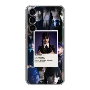 Чехлы Венсдей на Samsung Galaxy S23 Plus Уэнсдей (AlphaPrint) (коллаж Уэнздей)