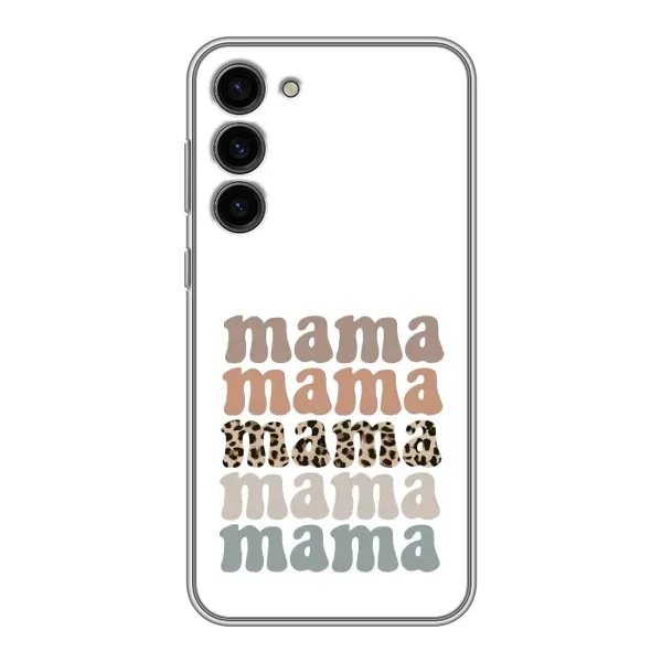 Чехол с принтом «Текстовый коллаж мама» для Samsung Galaxy S23 Plus