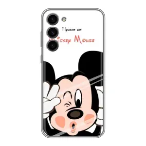 Эксклюзивный чехол для Samsung Galaxy S23 Plus (AlphaPrint - Мультяшные) (Маус Микки)