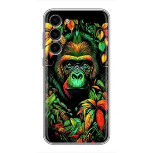 Чохол з Мавпами Samsung Galaxy S23 Plus - (AlphaPrint) (Мавпа в квітах)