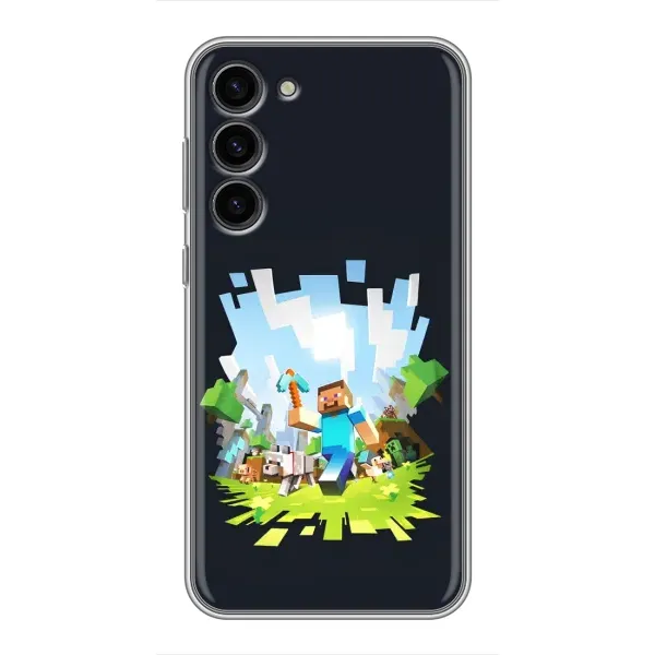 Чохол з принтом «персонажі Minecraft» для Samsung Galaxy S23 Plus
