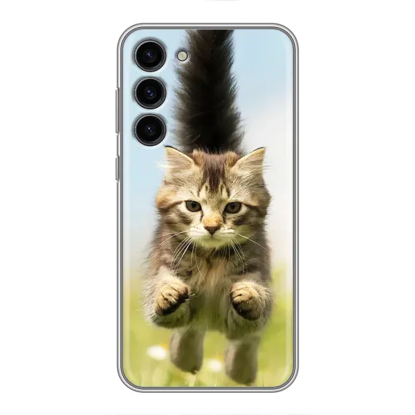 Чехол с принтом «Прыжок кота» для Samsung Galaxy S23 Plus