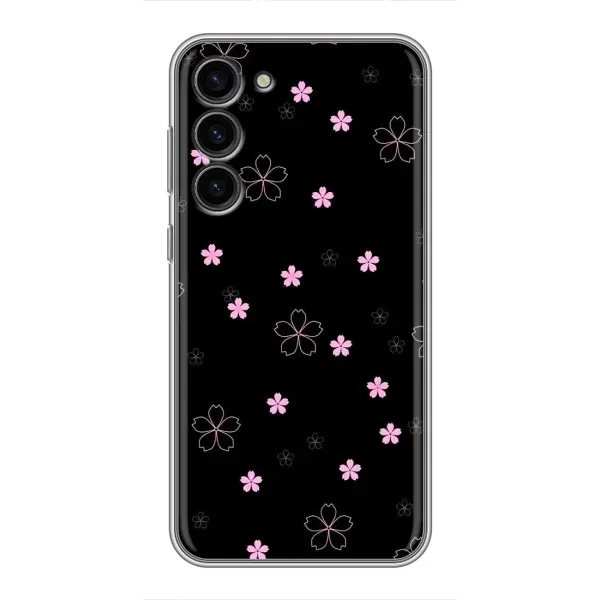 Чехол с принтом «Розовые цветы на черном» для Samsung Galaxy S23 Plus Чехол с принтом «Розовые цветы на черном» для Samsung Galaxy S23 Plus